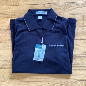 - NWT navy blue unisex polo shirt, size L